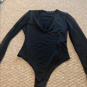 Nasty gal mesh sleeve bodysuit